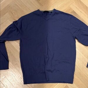 Greyson Men's Deep Blue V-Neck Sweater